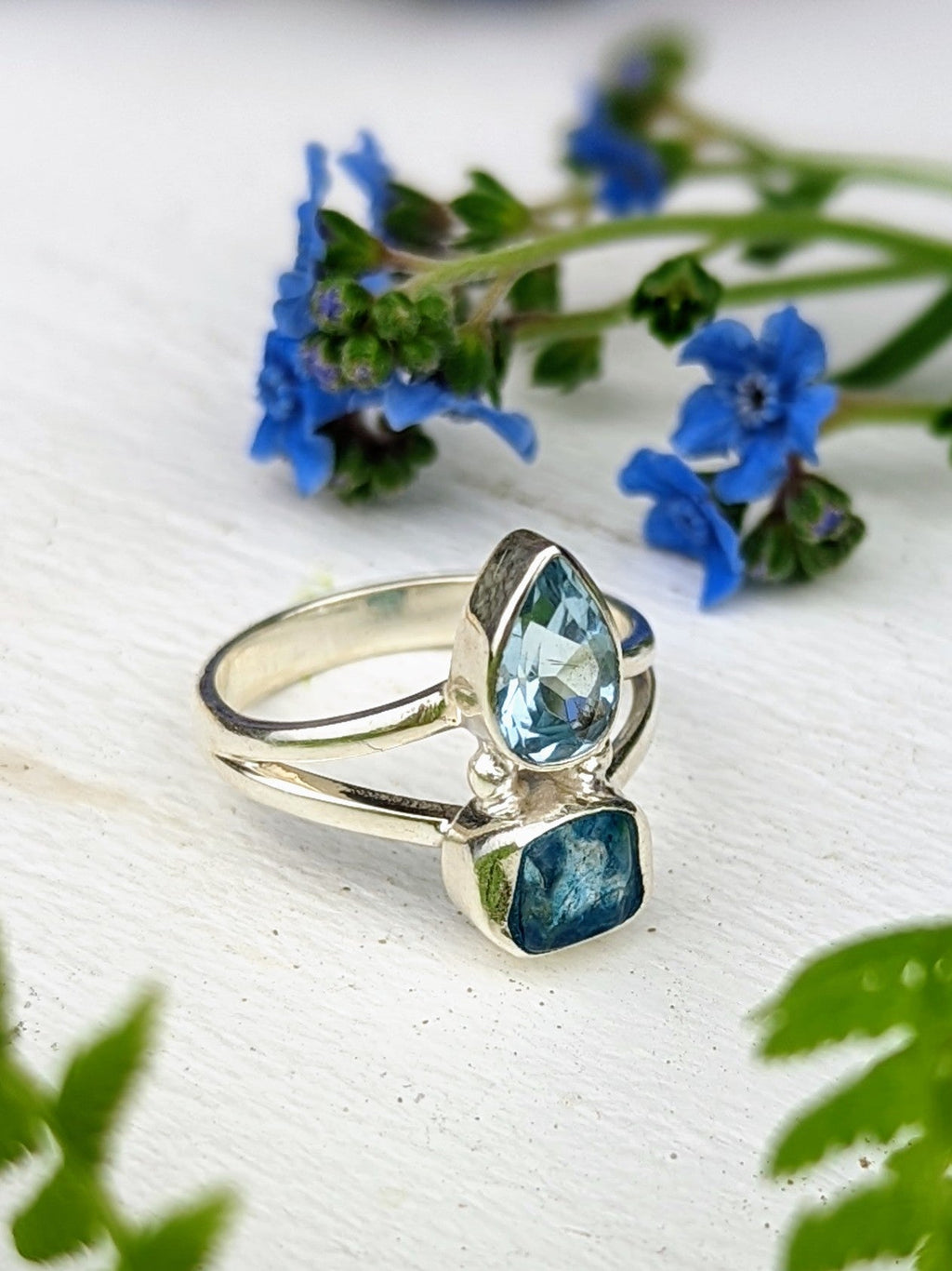 Topaz Duo Ring — Select Your Size & Gem Orientation