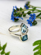 Topaz Duo Ring — Select Your Size & Gem Orientation