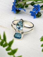 Topaz Duo Ring — Select Your Size & Gem Orientation