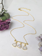 Claire Trio Necklace — Select Your Gemstone
