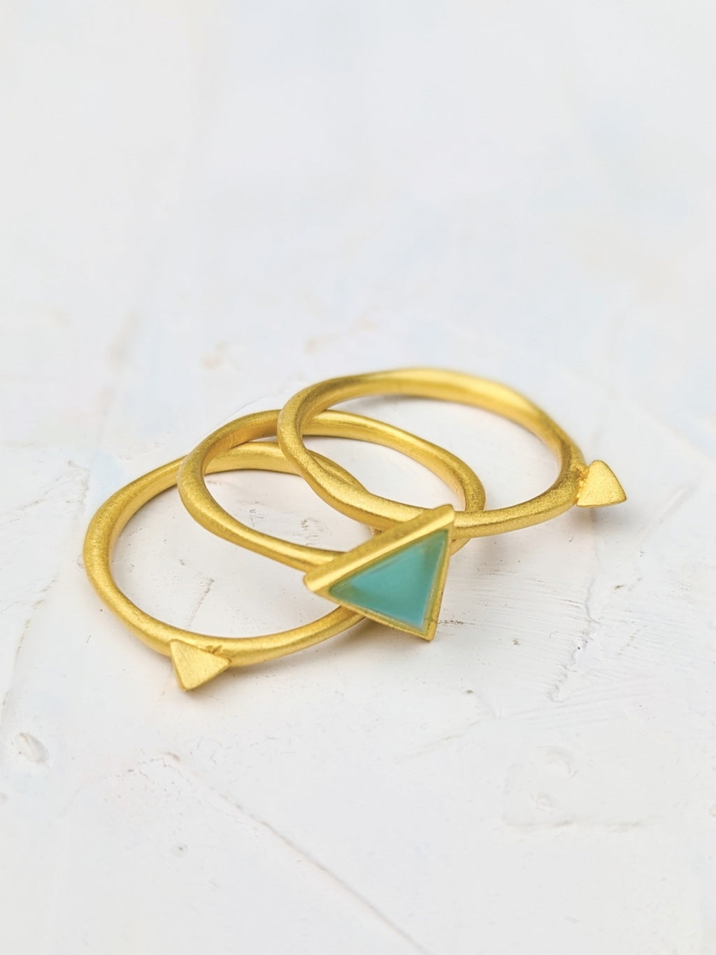 Triangle Stud Stacking Ring — Select Your Size