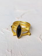 Onyx Spike Stacking Ring — Select Your Size