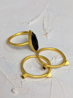 Onyx Spike Stacking Ring — Select Your Size