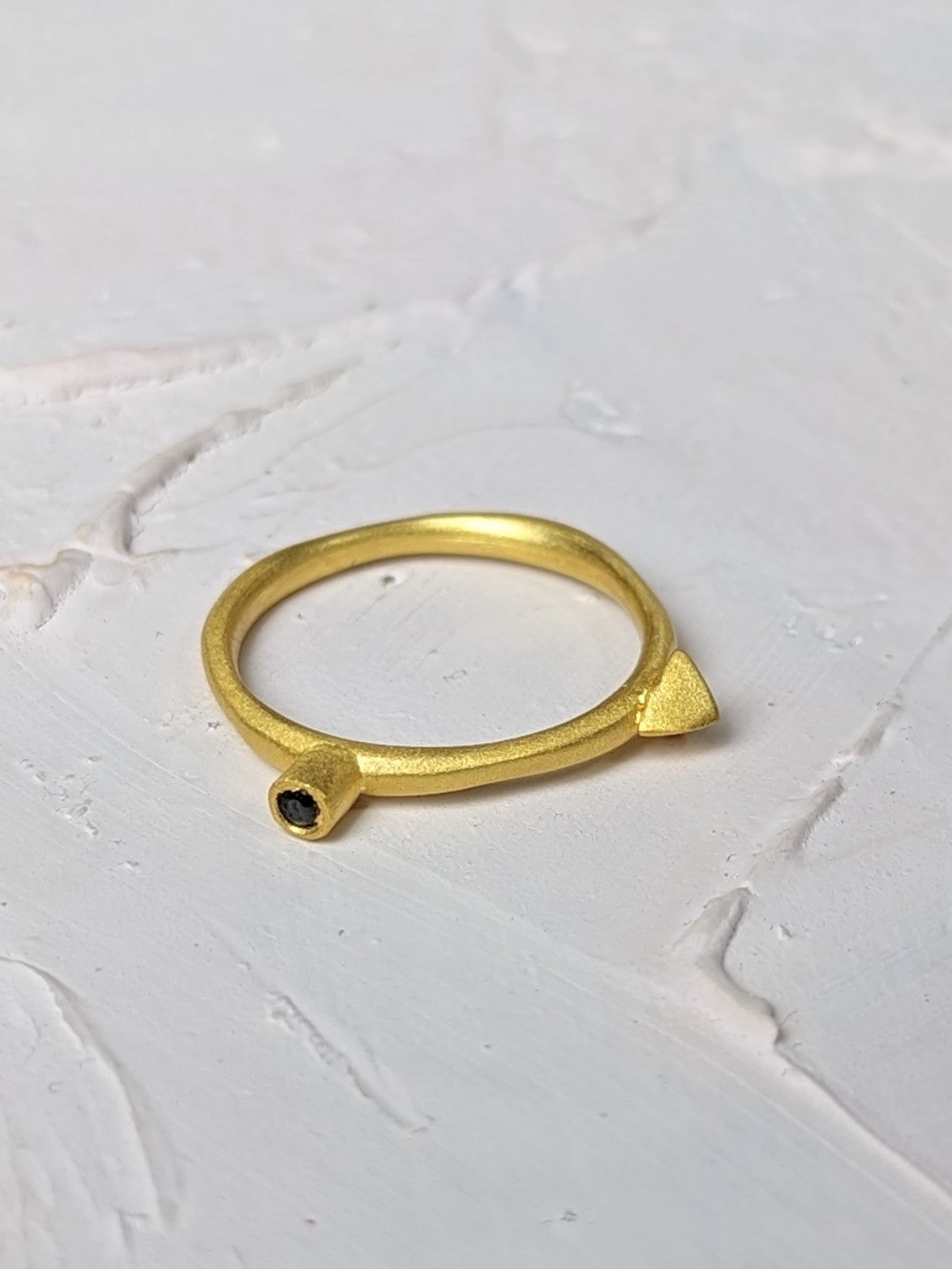 Onyx Spike Stacking Ring — Select Your Size