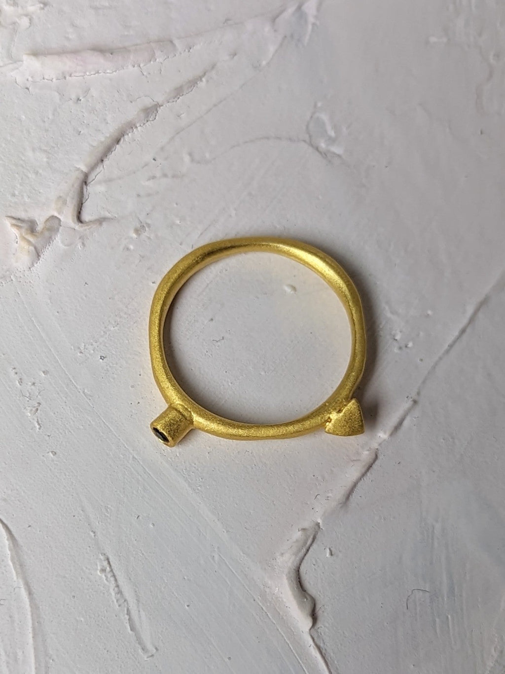 Onyx Spike Stacking Ring — Select Your Size
