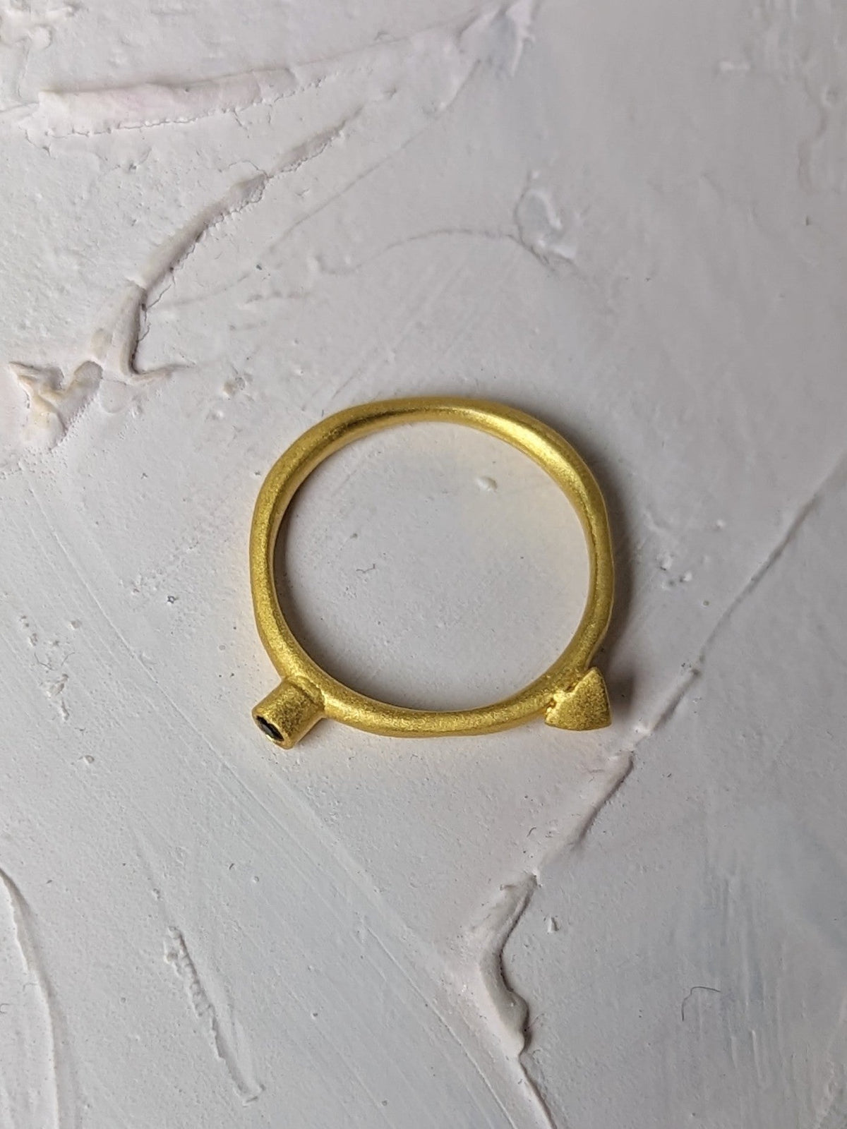 Onyx Spike Stacking Ring — Select Your Size