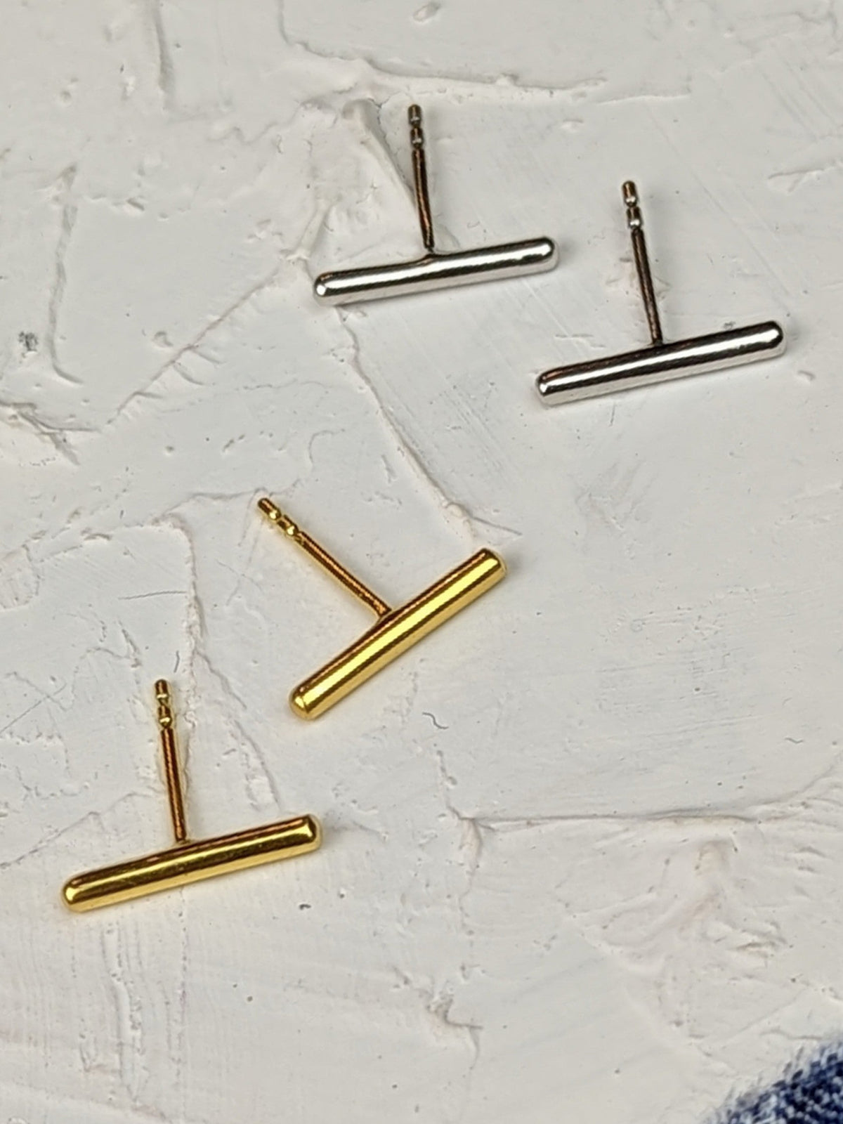 Bar Stud Earrings — Select Your Color