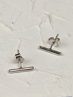 Bar Stud Earrings — Select Your Color