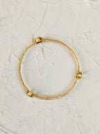 Three Gems Gold Bangle — Select Your Gemstone