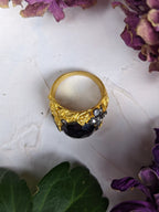 Noor Black Onyx Ring — Select Your Size