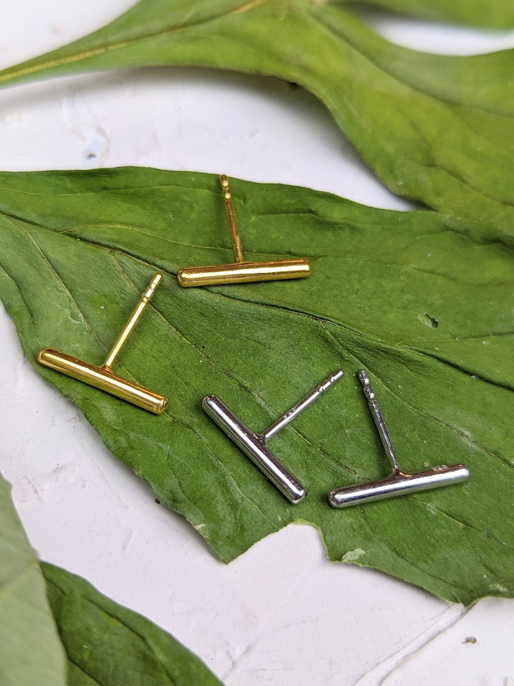 Bar Stud Earrings — Select Your Color