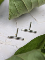 Bar Stud Earrings — Select Your Color