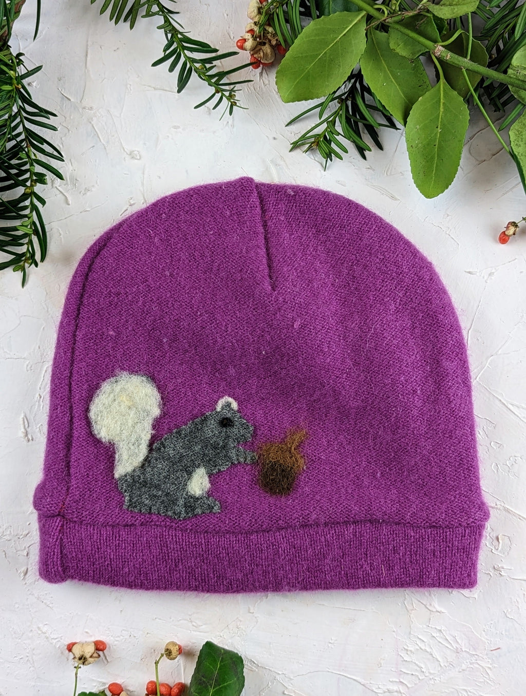 Squirrel Cashmere Hat - Child — Select Your Color