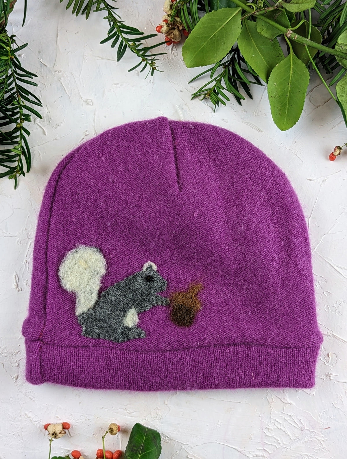 Squirrel Cashmere Hat - Child — Select Your Color