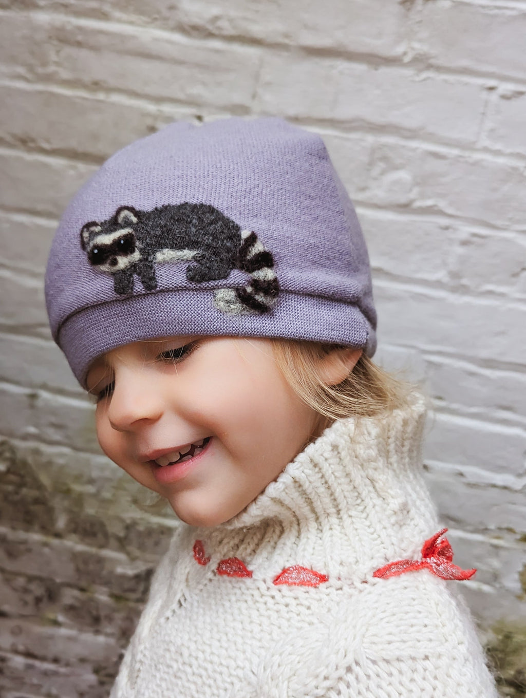 Raccoon Cashmere Hat - Toddler — Select Your Color
