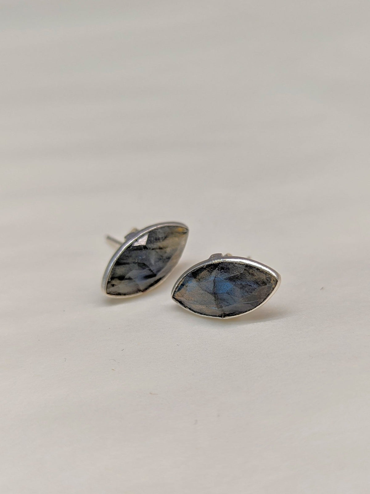 Mila Leaf Earrings - Silver — Select Your Gemstone