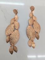 Cascading Leaf Statement Earrings — Select Your Color