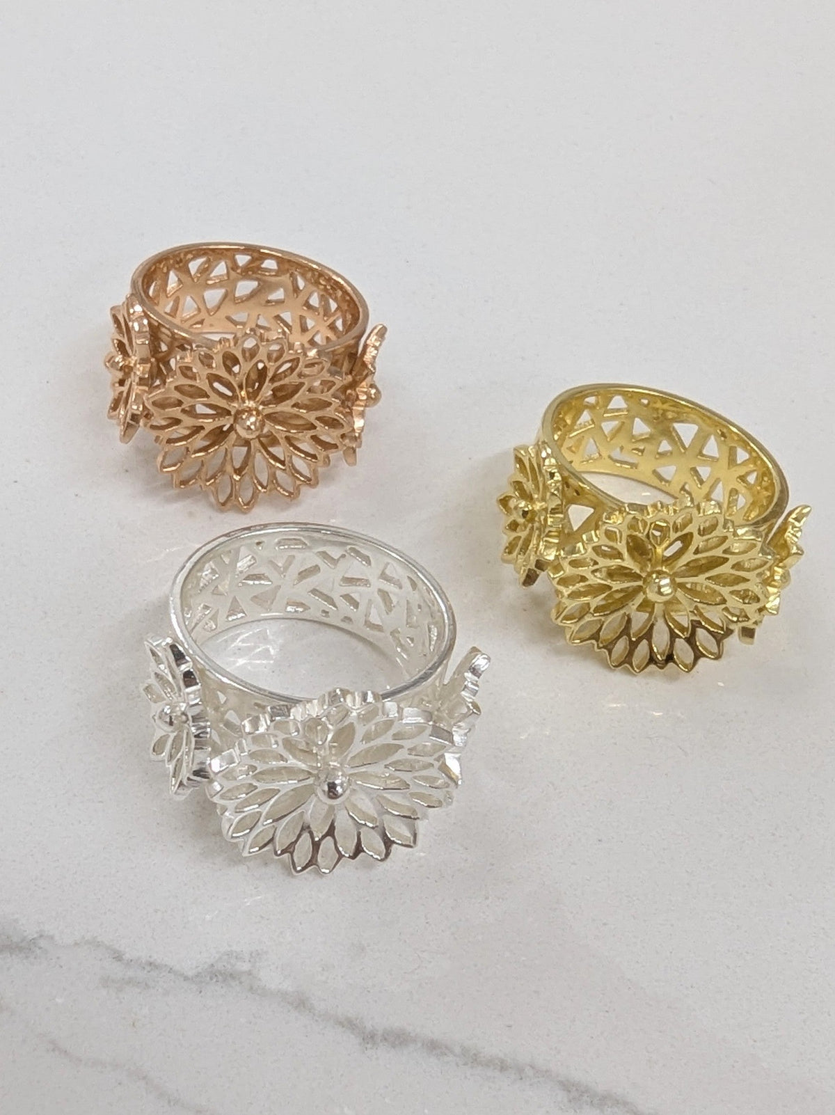 Big Bouquet Filigree Ring — Select Your Color & Size