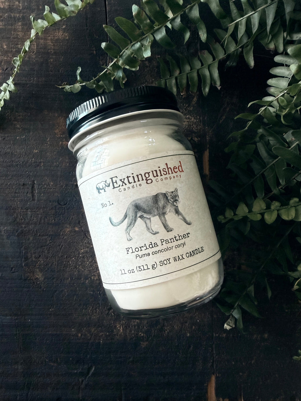 Extinguished Candle Co. No 1. Florida Panther Signature Jar Candle