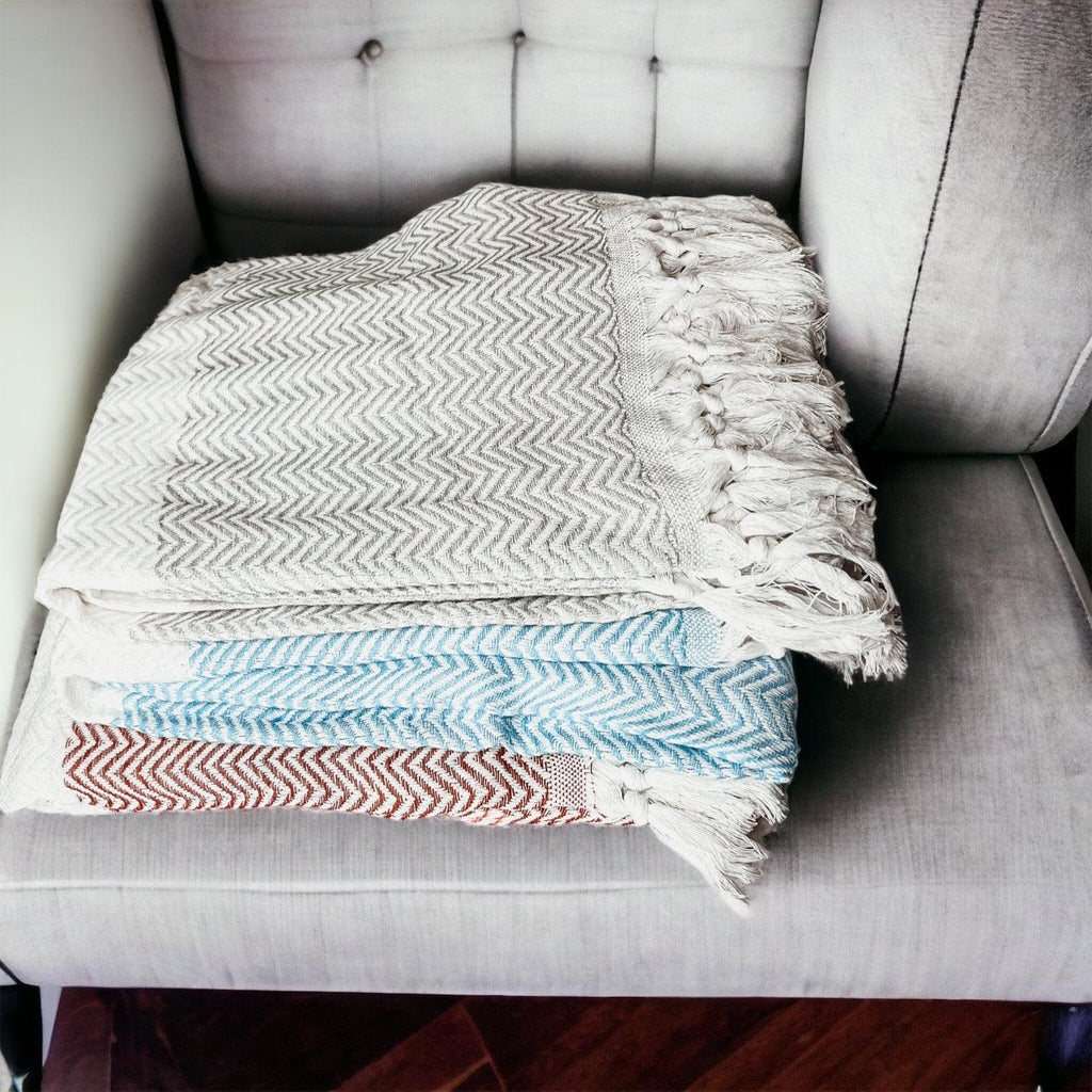 Chevron XL Turkish Cotton Towel — Select Your Color