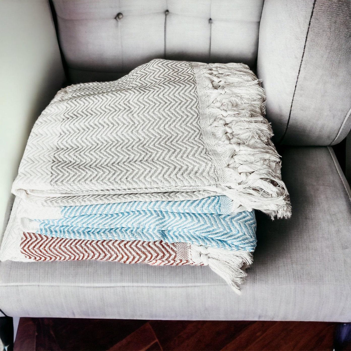 Chevron XL Turkish Cotton Towel — Select Your Color