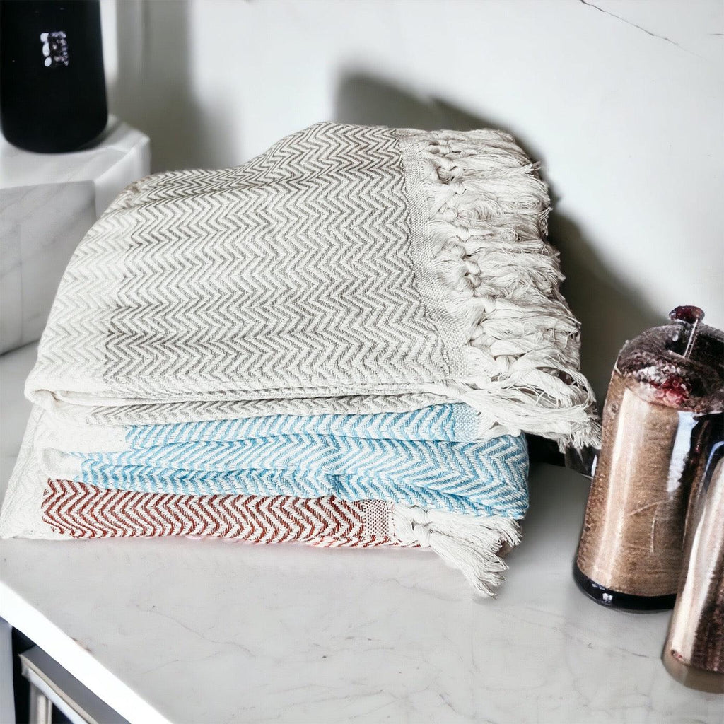 Chevron XL Turkish Cotton Towel — Select Your Color