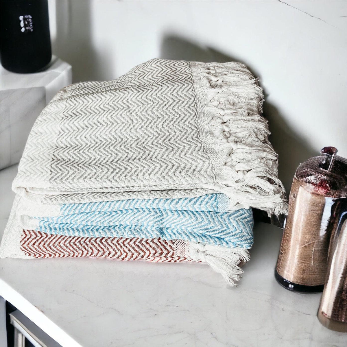 Chevron XL Turkish Cotton Towel — Select Your Color