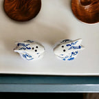 Hand Painted Blue Bunny Salt & Pepper Shakers