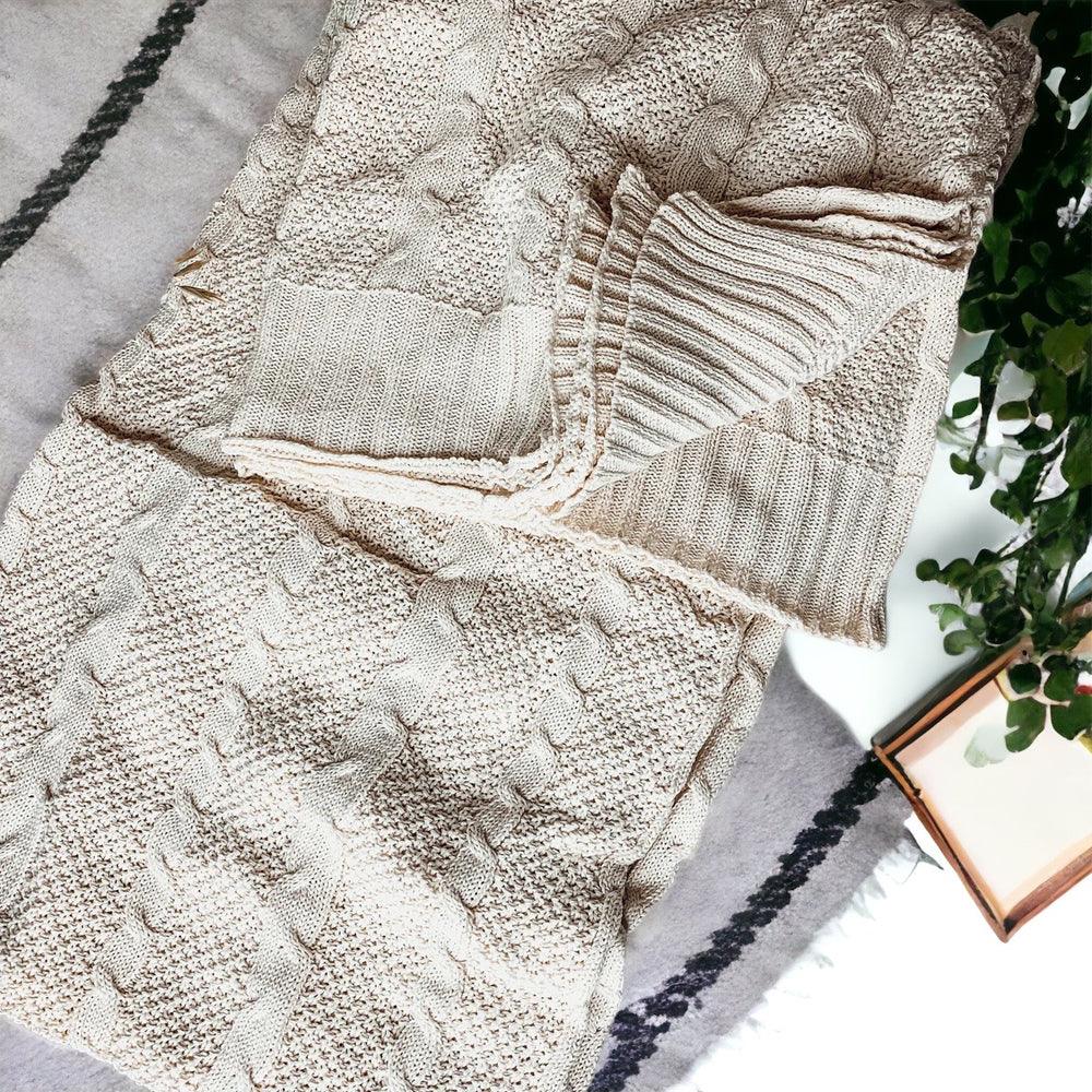 Claret Knit Sweater Throw Blanket — Select Your Color & Size