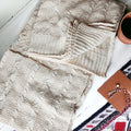 Claret Knit Sweater Throw Blanket — Select Your Color & Size