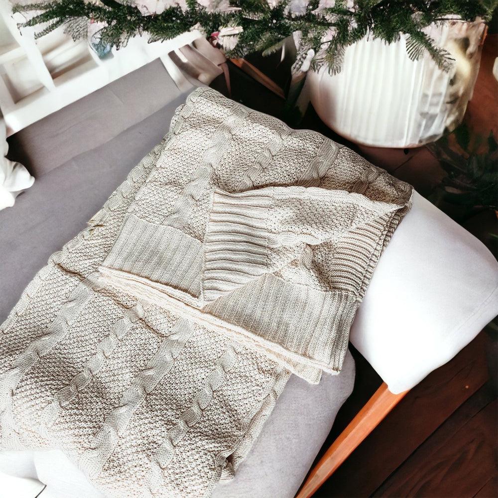 Claret Knit Sweater Throw Blanket — Select Your Color & Size