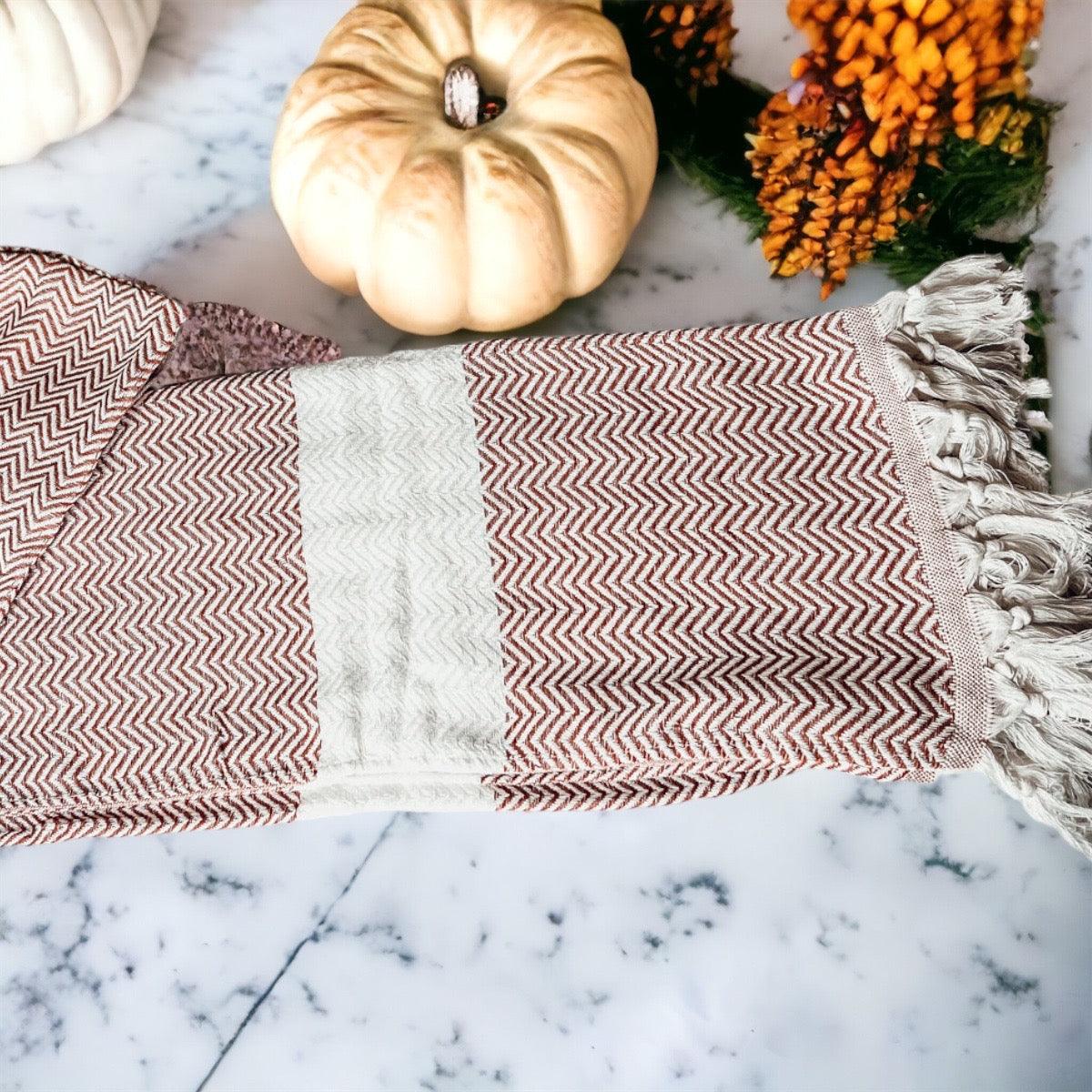 Chevron XL Turkish Cotton Towel — Select Your Color