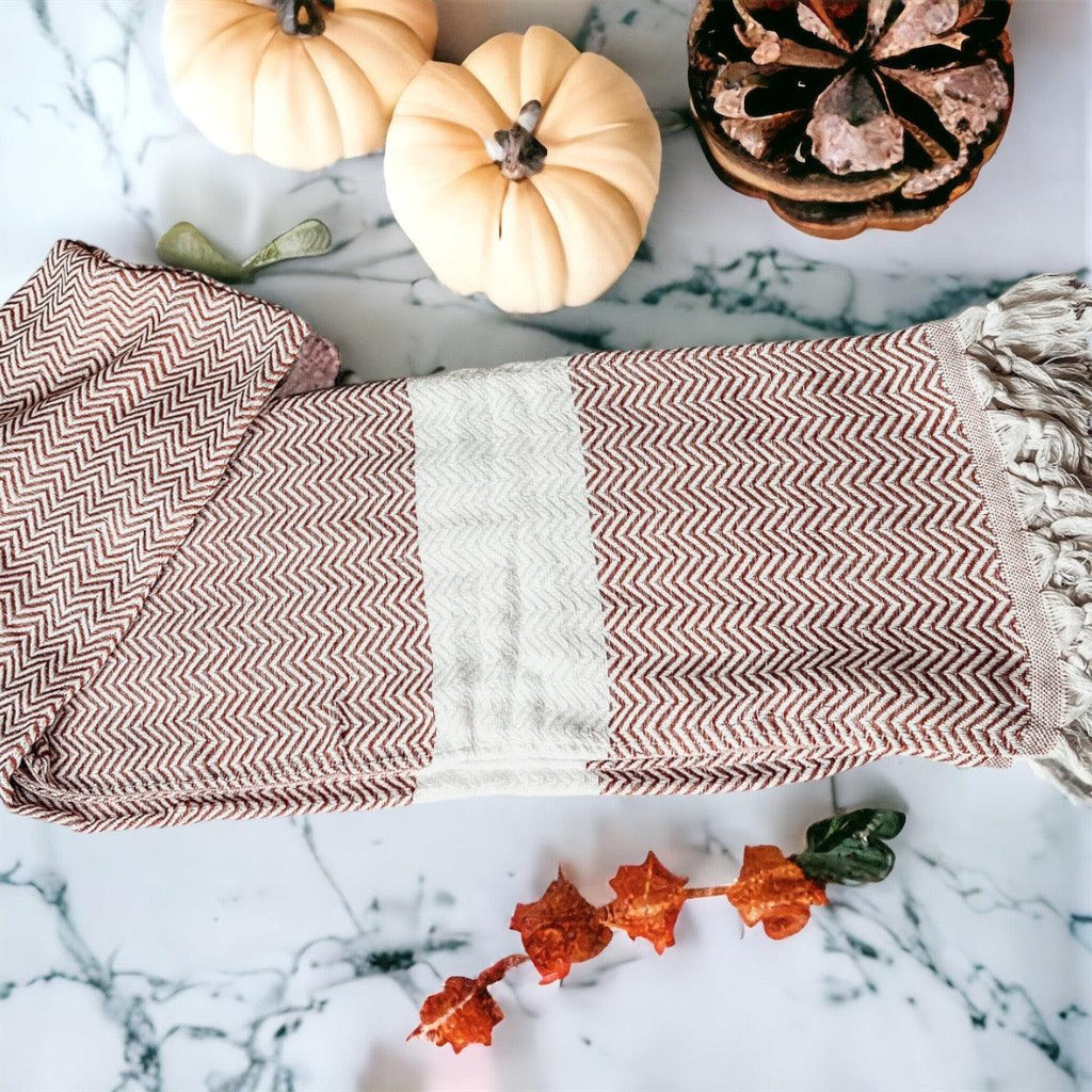 Chevron XL Turkish Cotton Towel — Select Your Color