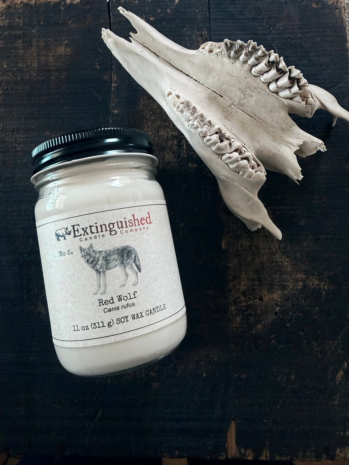 Extinguished Candle Co. No 2. Red Wolf Signature Jar Candle