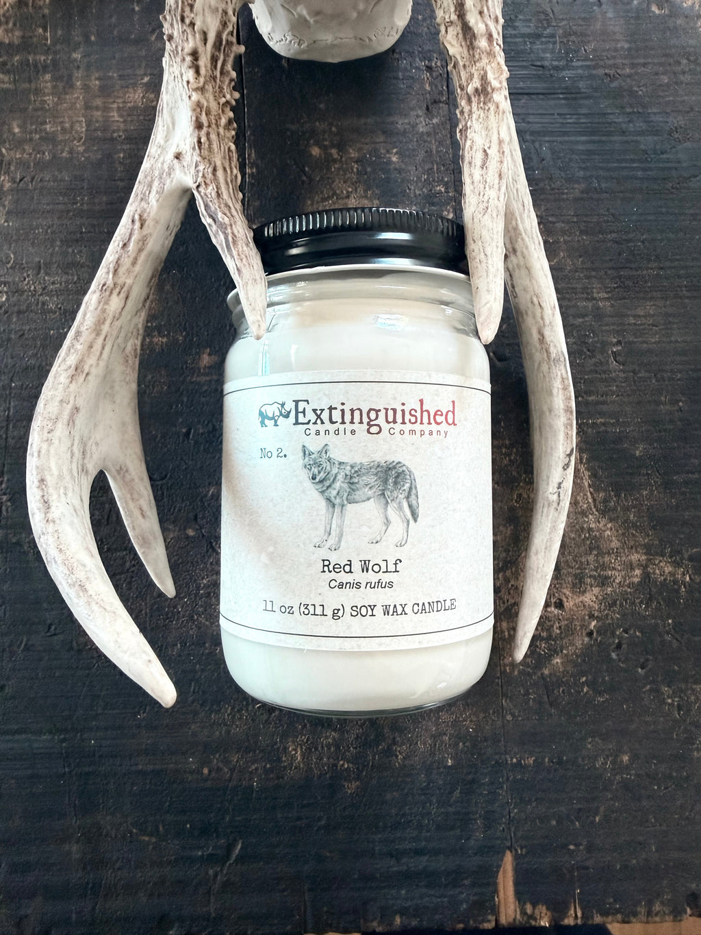 Extinguished Candle Co. No 2. Red Wolf Signature Jar Candle