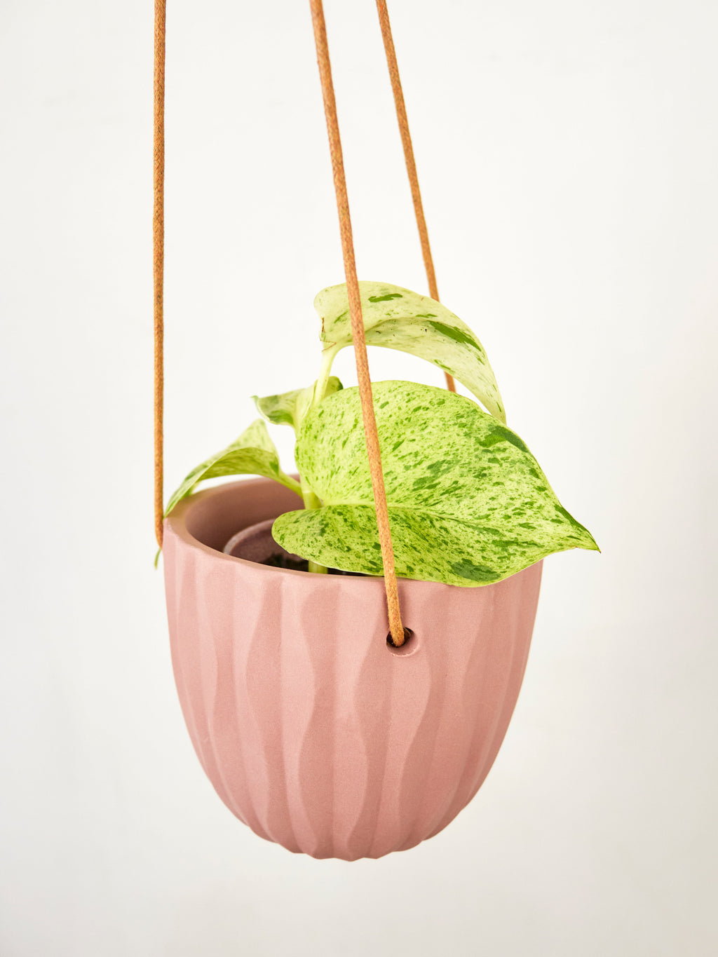 Virago Modern Hanging Planter - Waves — Select Your Color