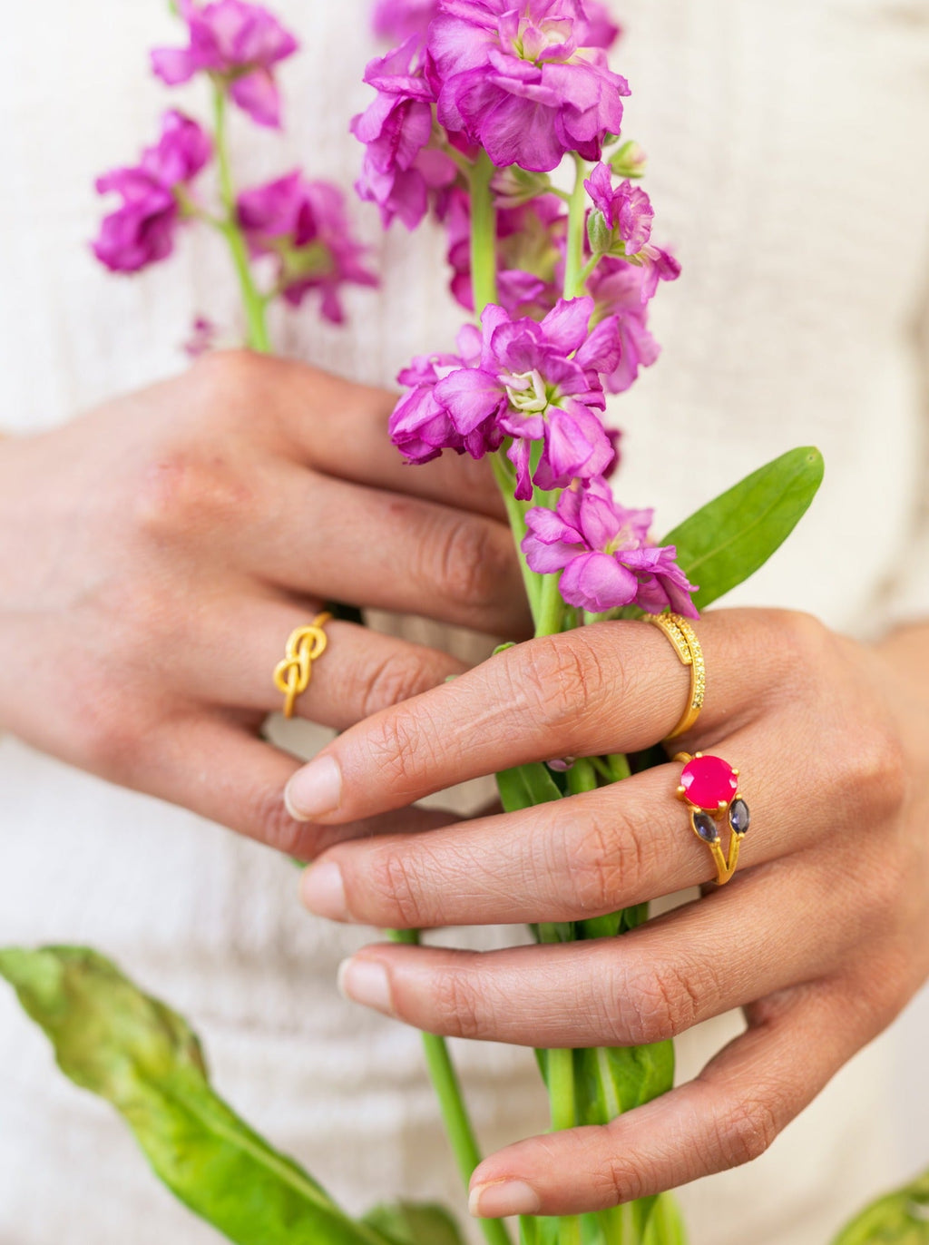 The Bloom Ring - Gold — Select Your Gemstone & Size