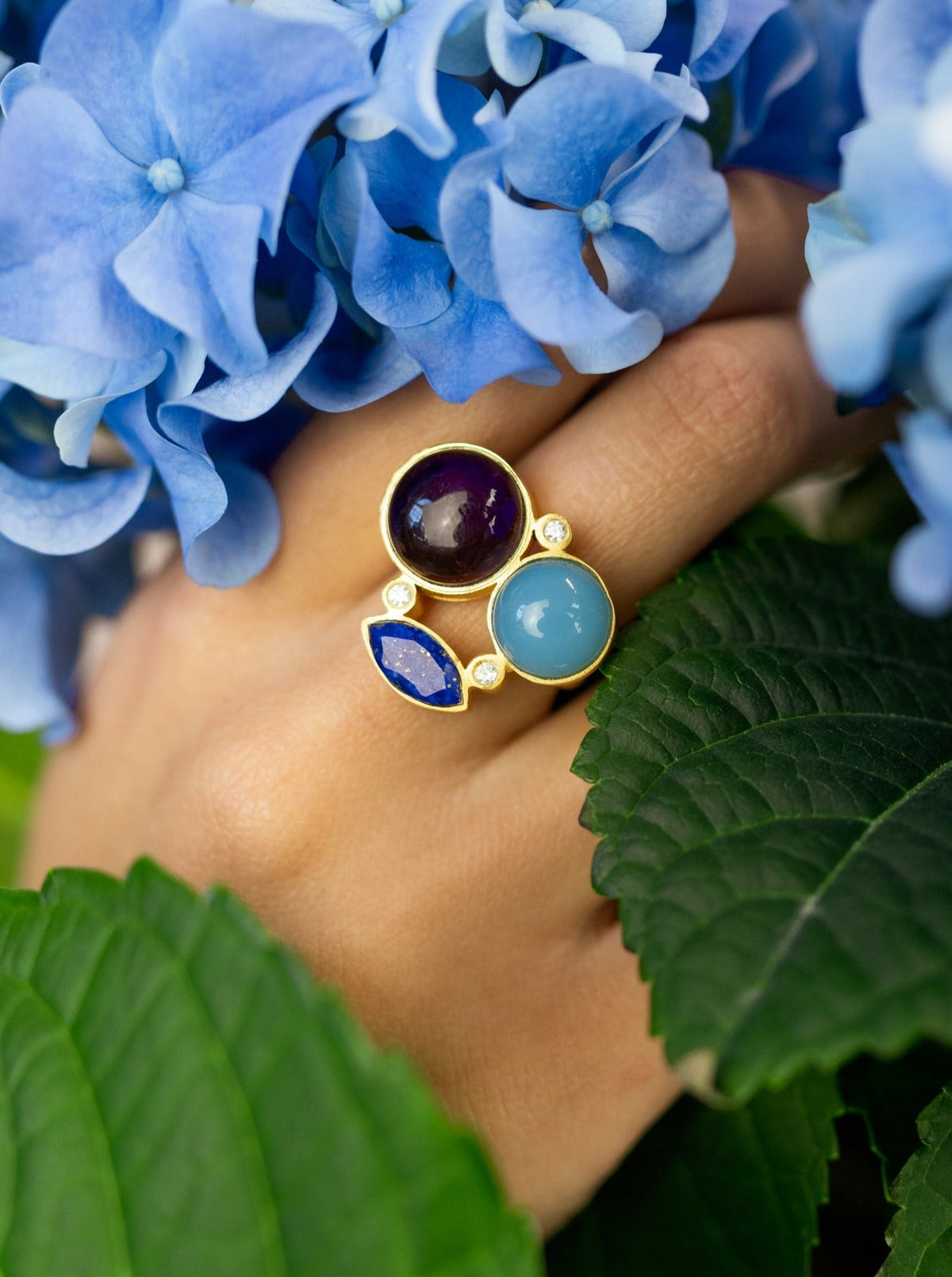 Three-Stone Statement Ring — Select Your Size