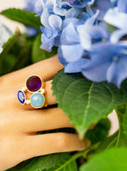 Three-Stone Statement Ring — Select Your Size