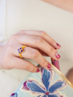 Faceted Amethyst Square Ring — Select Your Size
