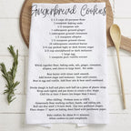 Gingerbread & Sugar Cookie Recipe Kitchen Towel