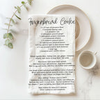 Gingerbread & Sugar Cookie Recipe Kitchen Towel