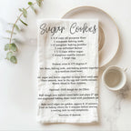 Gingerbread & Sugar Cookie Recipe Kitchen Towel