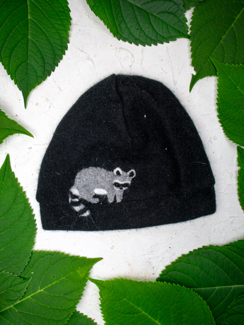 Raccoon Cashmere Hat - Child — Select Your Color
