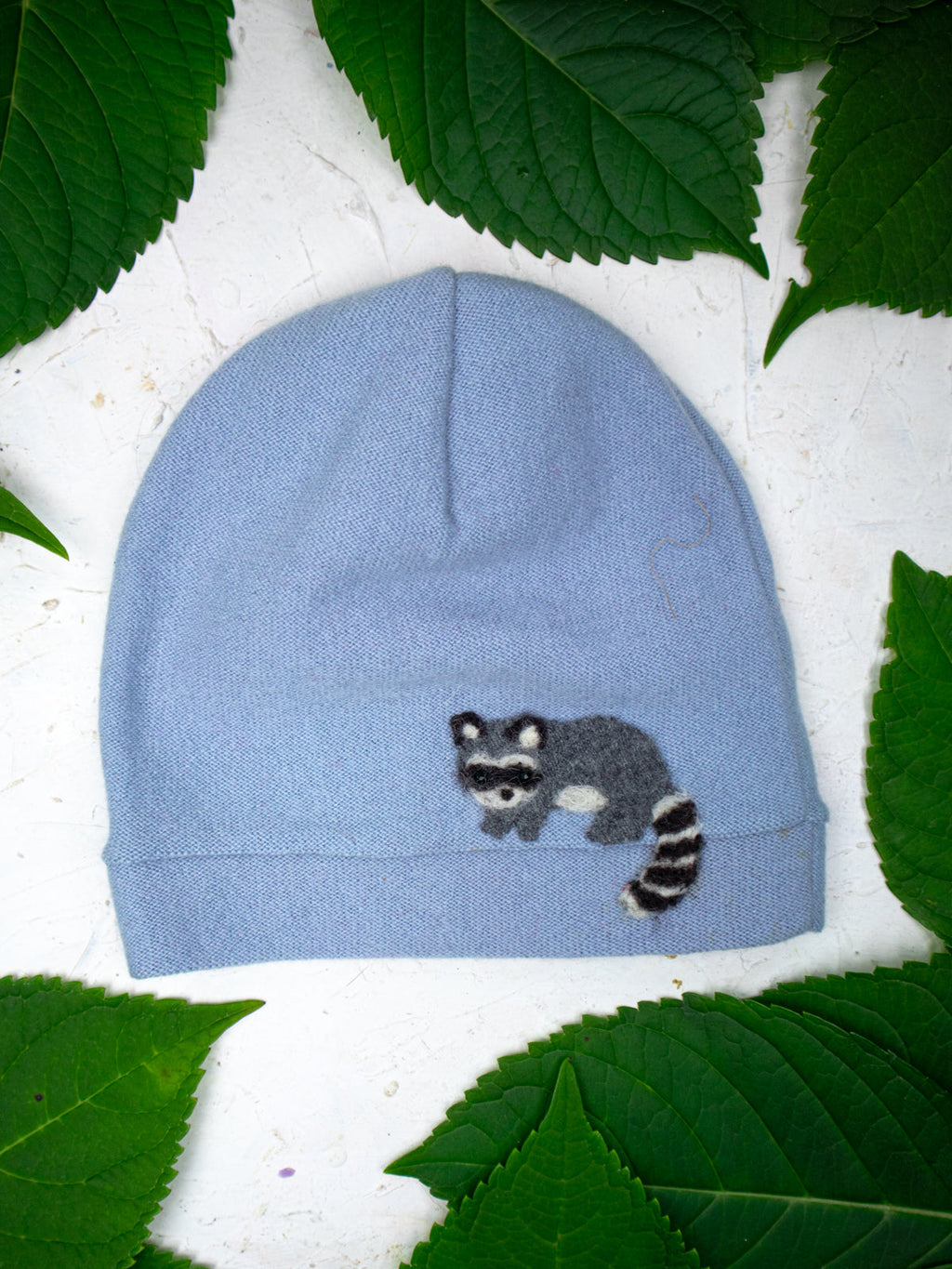 Raccoon Cashmere Hat - Child — Select Your Color