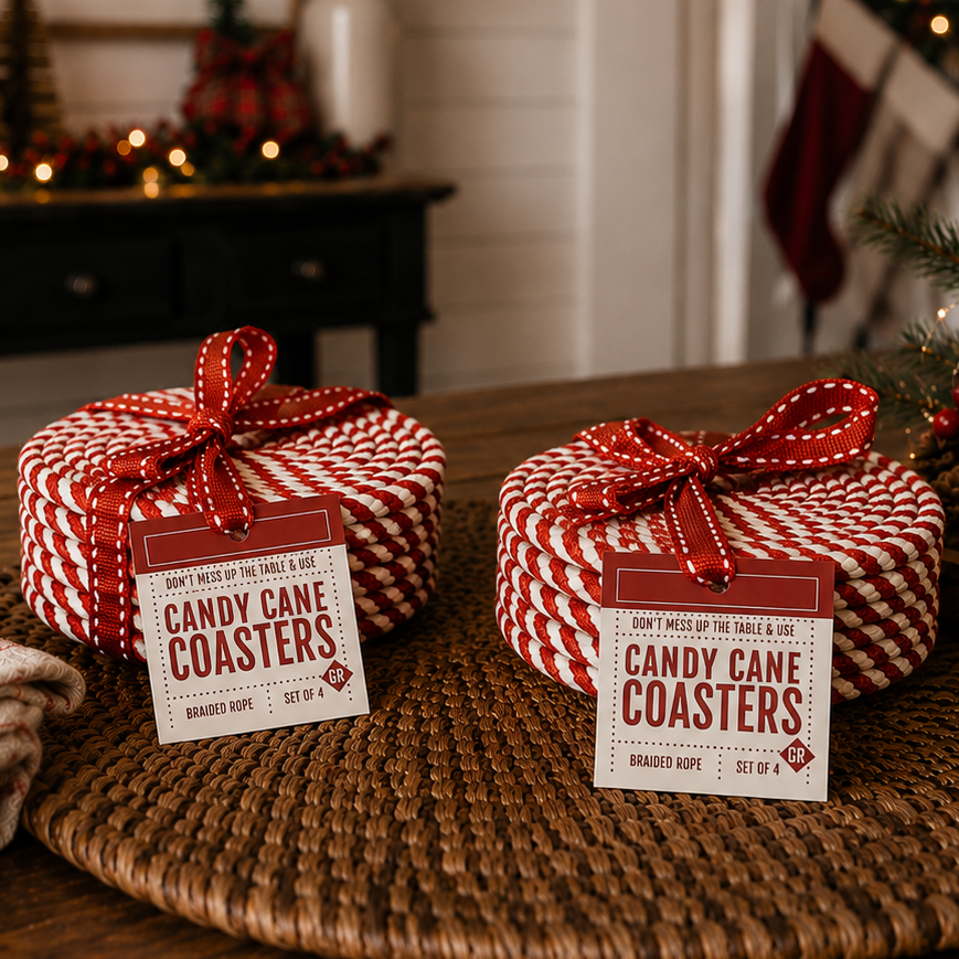 Candy Cane Coaster PRE-ORDER — Select Your Color