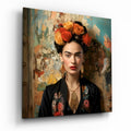 Folk Art Floral Portrait Glass Wall Art|| Designer Collection