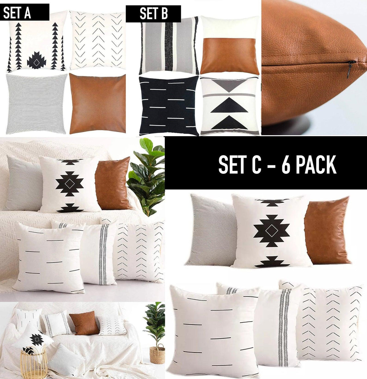 18" Square Amber & Farm Decorative Pillow and/or Cases Set — Select Your Design