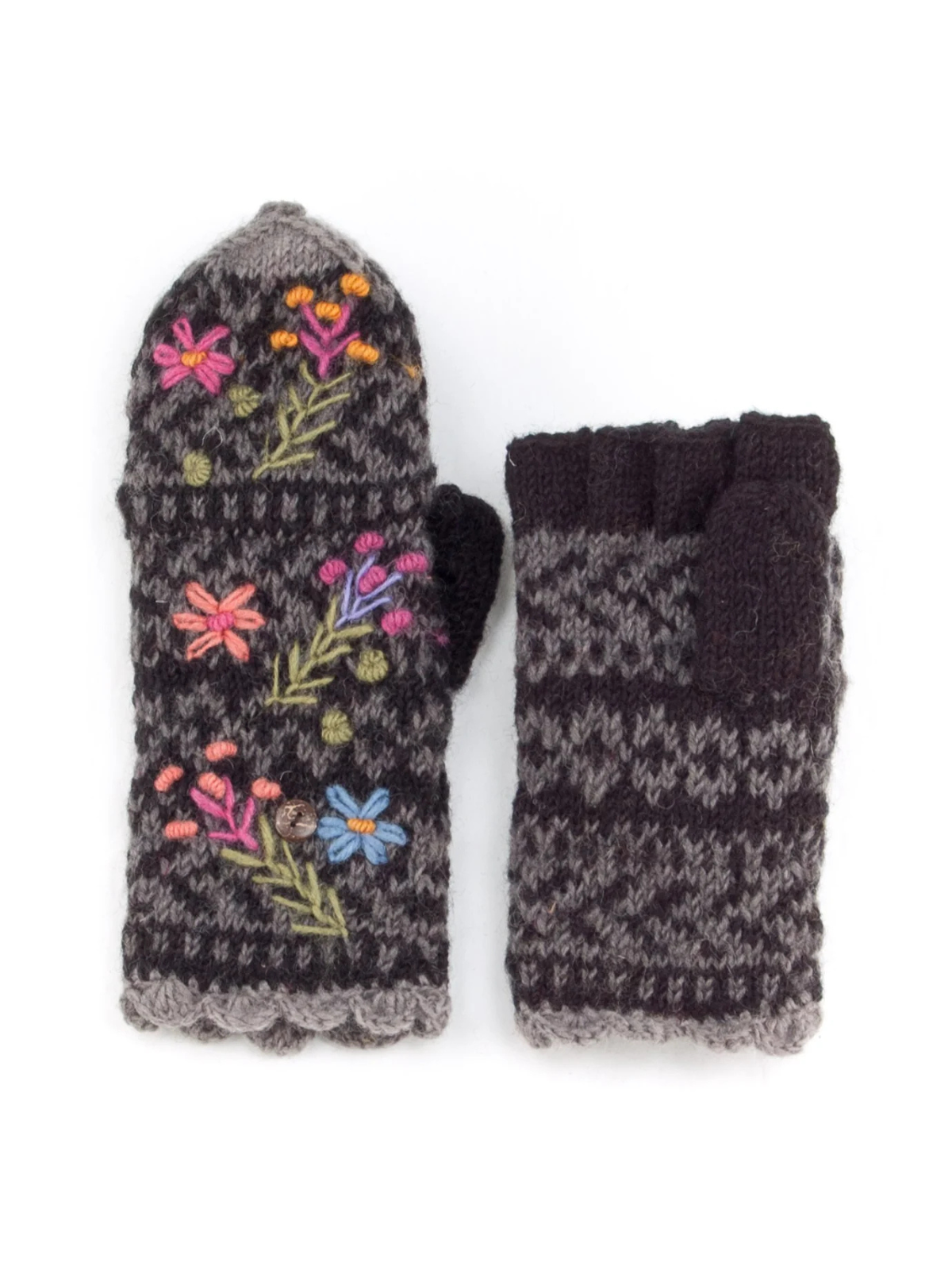 Sadie Wool Knit Finger Mittens — Select Your Color