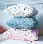 18" Hand Painted Dixie Plush Velvet Decorative Pillow and/or Case — Select Your Color